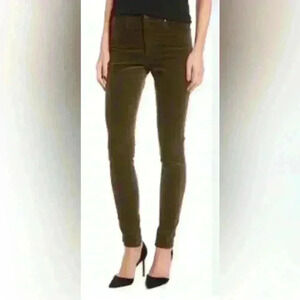 AG Farrah Skinny, brown velvet, Size 26R, 31”inseam, 40.5” outseam